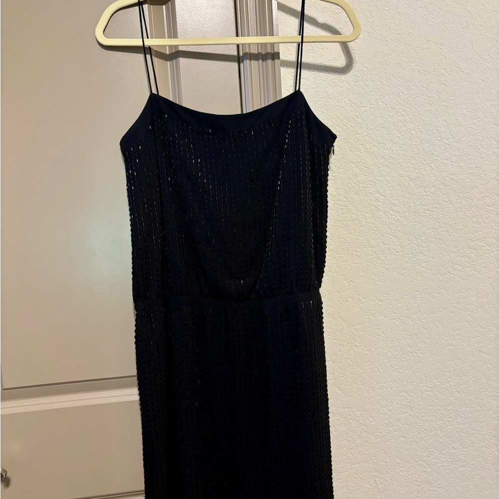 Ann Taylor Black Spaghetti Strap Slip Dress